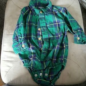 Osh Kosh 6 month flannel onesie