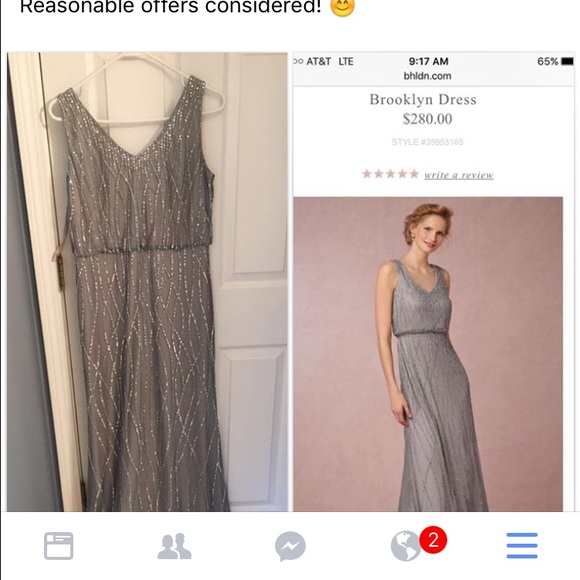 Size 12 Adrianna Papell gown. Slate gray in color