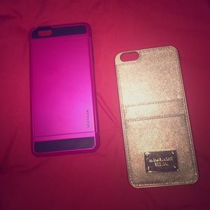 NWOT Michael Kors Gold and Pink Cell Phone Cases