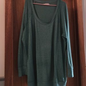 Tunic length sweatshirt