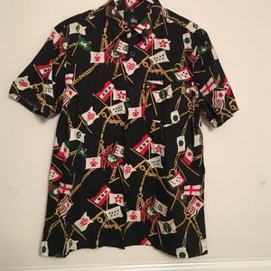 Stussy flag design button up, size Medium
