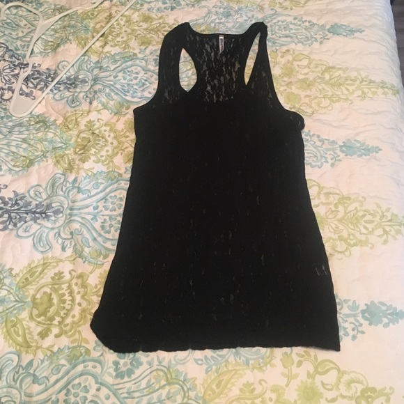 Lace black tank (see through)