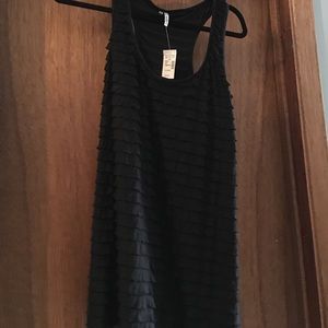 NWT black ruffle tank top