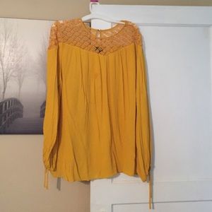 Mustard peasant shirt!