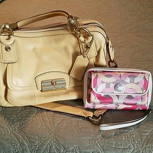 Authentic Coach Handbag and Wallet