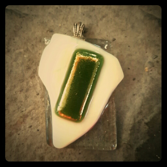 Made by me glass pendant.  Gorgeous piece with