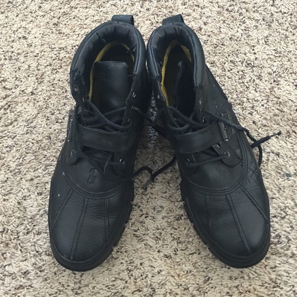 Black Leather Polo Boots for Men!