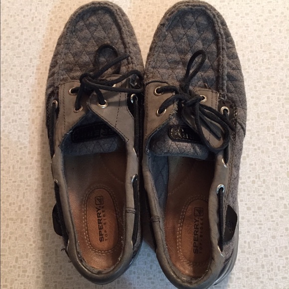 Grey Fabric Wool Sperrys 9