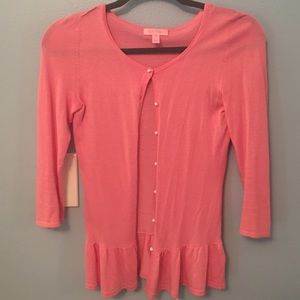 Lily Pulitzer peplum cardigan
