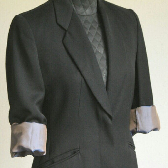 Designer Cerruti Blazer Jacket with Blue Cuffs - Picture 2 of 4