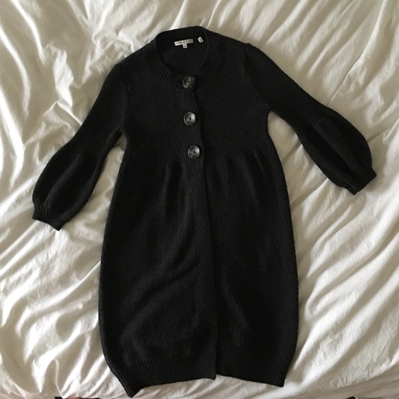 Vince XS Grey Wool Sweatercoat