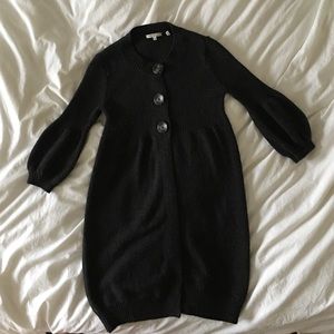 Vince XS Grey Wool Sweatercoat