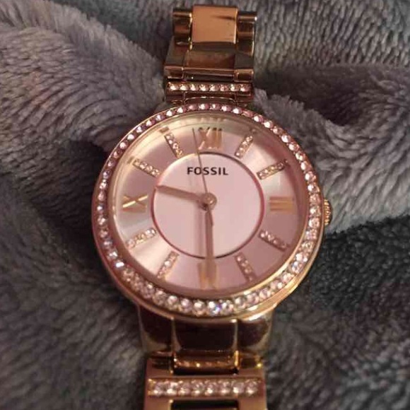 FOSSIL GOLD-TONE STAINLESS STEEL WATCH