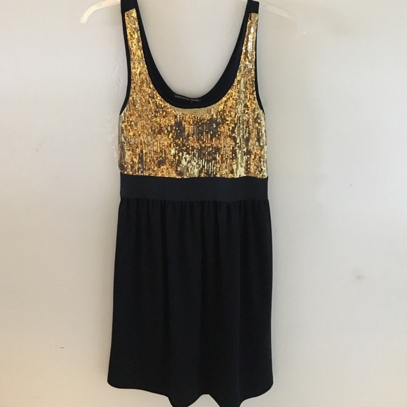 Black and gold dress