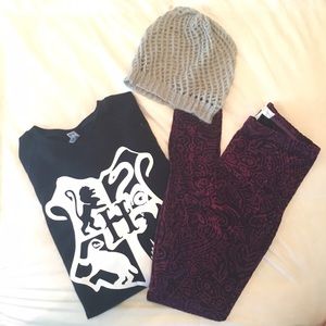 Cool Staring at Stars Purple Patterned Leggings