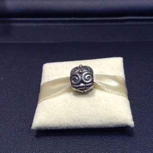 Authentic Pandora silver and gold clip