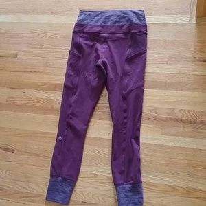 Lululemon en route leggings in plum