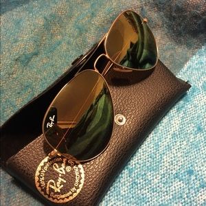 Ray Ban gold Aviator sunglasses