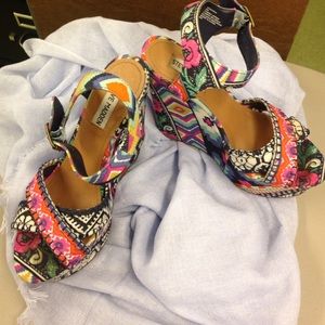 Steve Madden platforms. Colorful, crazy and happy