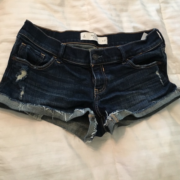 Blue jean cut off shorts