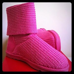 Little Girl Pink Sweater Boot