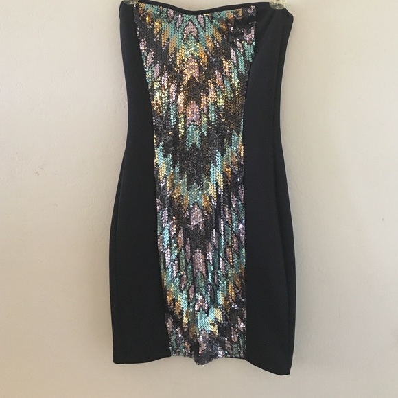 Material girl strapless mini dress