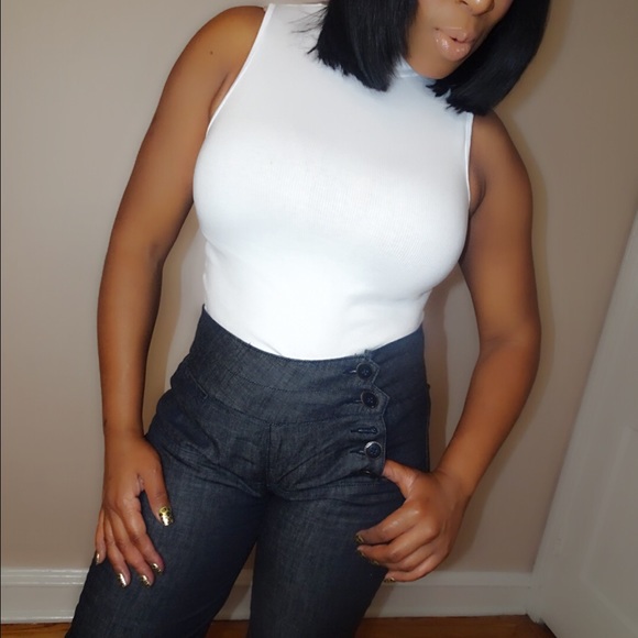 High Waisted Dark Wash Jeans - Picture 2 of 2