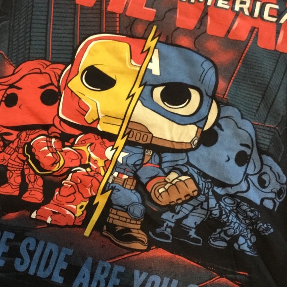 Funko Tops - Funko Pop Captain America Civil War graphic tee Funko Tops - Funko Pop Captain America Civil War graphic tee