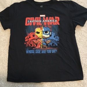 Funko Tops - Funko Pop Captain America Civil War graphic tee Funko Tops - Funko Pop Captain America Civil War graphic tee