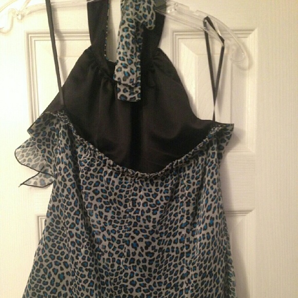 Leopard print halter top Sz M - Picture 3 of 3