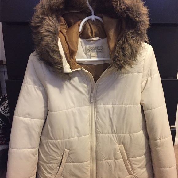 Fur puff coat