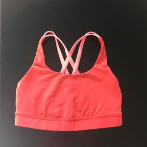 Orangey Coral Lululemon Sports Bra