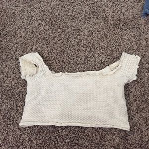 Free People Smocked Crop Top