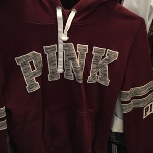 Pink maroon HTF Hoodie