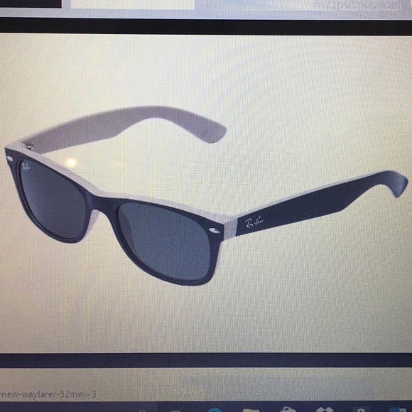 Ray ban 2132 ivory and black New Wayfarer used main image 4