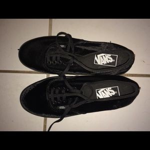 Black velvet vans