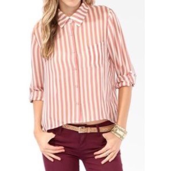 Striped Chiffon Top