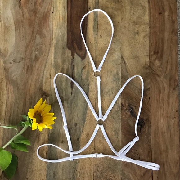 🍾 SALE! Sexy body harness in white: medium - Picture 4 of 4