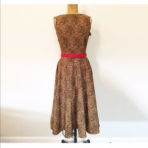 Tatyana Leopard fit & flare circle dress