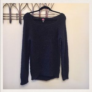 2b Bebe black fuzzy sweater size small!