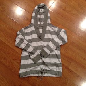 Hooded Stripe Sweatshirt