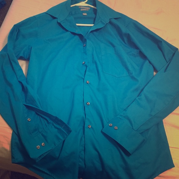 Men's Teal Button Up