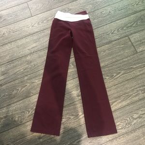 Lululemon size 2 leggings. Maroon/pink. Fabulous!!