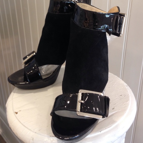 Micheal Kors suede and patten leather spikes