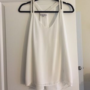 NWOT white razorback blouse tank