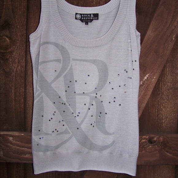Rock and Republic Crystal embellished sweater vest