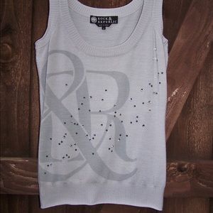 Rock and Republic Crystal embellished sweater vest