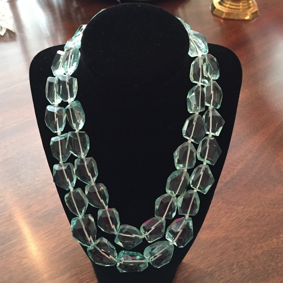 Talbots Glass Double strand necklace -