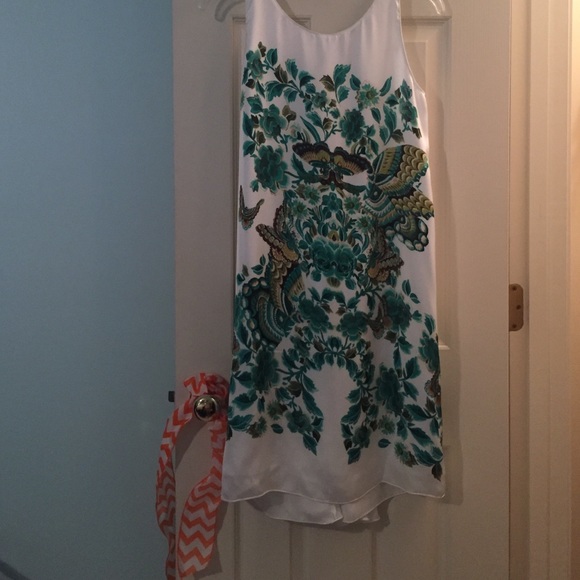 Butterfly silk dress
