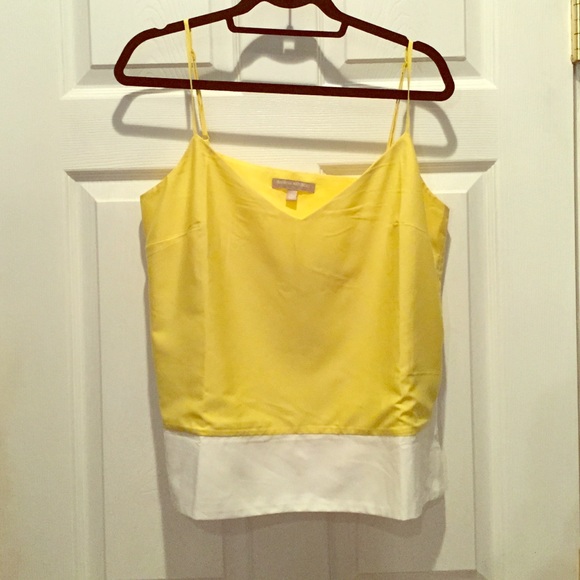Banana republic yellow and white tank